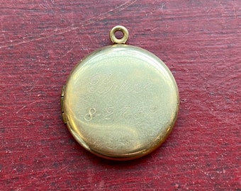 Vintage Bruce Gold Filled Picture Locket Pendant