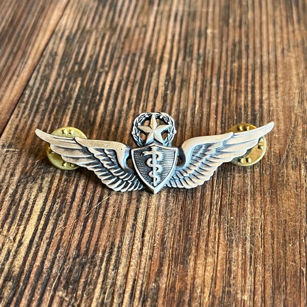 Vintage WW2 US Army Master Flight Surgeon Caduceus Wings Pin - Etsy