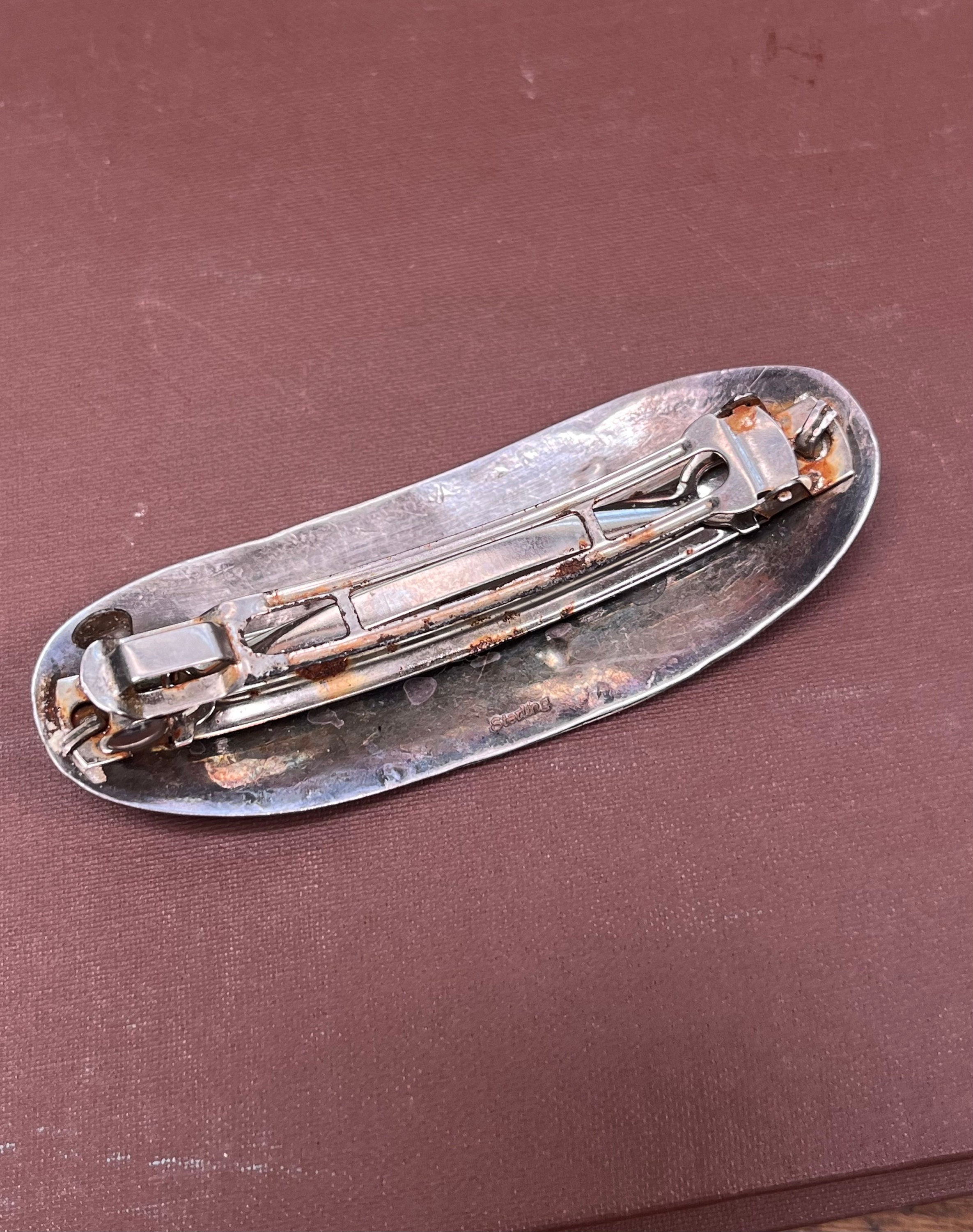 【希少】INDIAN JEWELRY ネイティブアメリカンクリップ Vintage Native American Sterling Silver Turquoise & Coral Chip