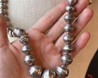 Lot De 18 Perles Et Pendentifs Navajo – Collier Vintage Argent Sterling Sud-Ouest