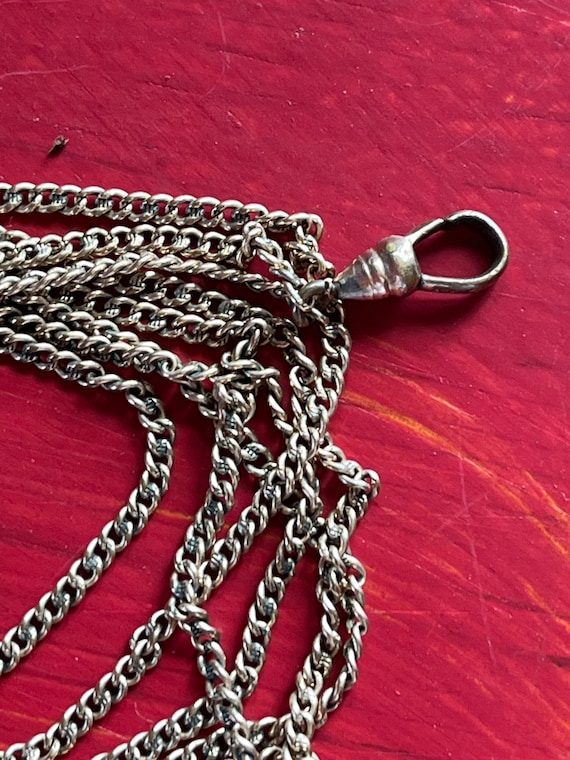 Antique 48 Inch Gold Filled Pocket Watch Chain Gem