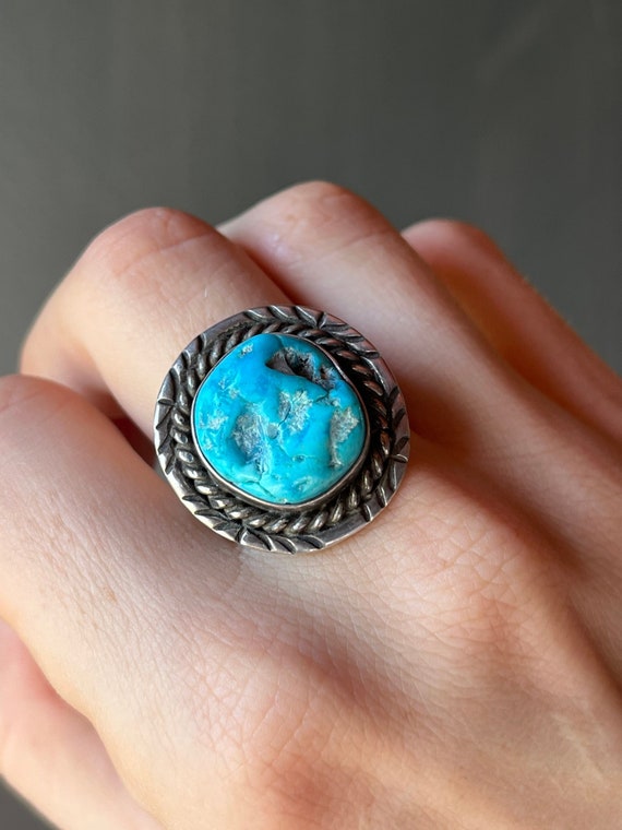 Sz 9.5 ~ Vintage Native American Navajo Sterling Silver