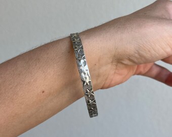 Vintage Mexico Sterling Silver Star Stacking Bangle Bracelet - Etsy