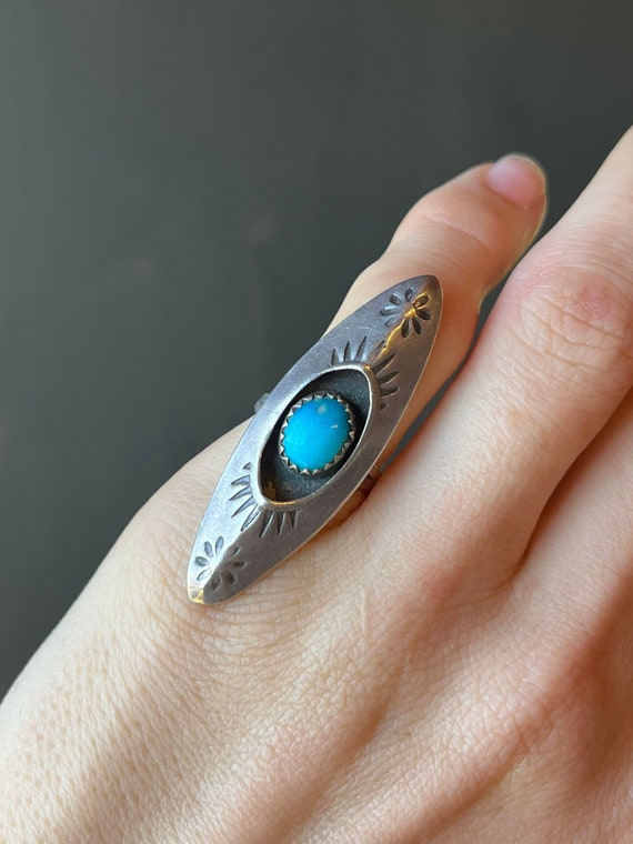 Sz 4.25 ~ Vintage Native American Navajo Sterling Silver