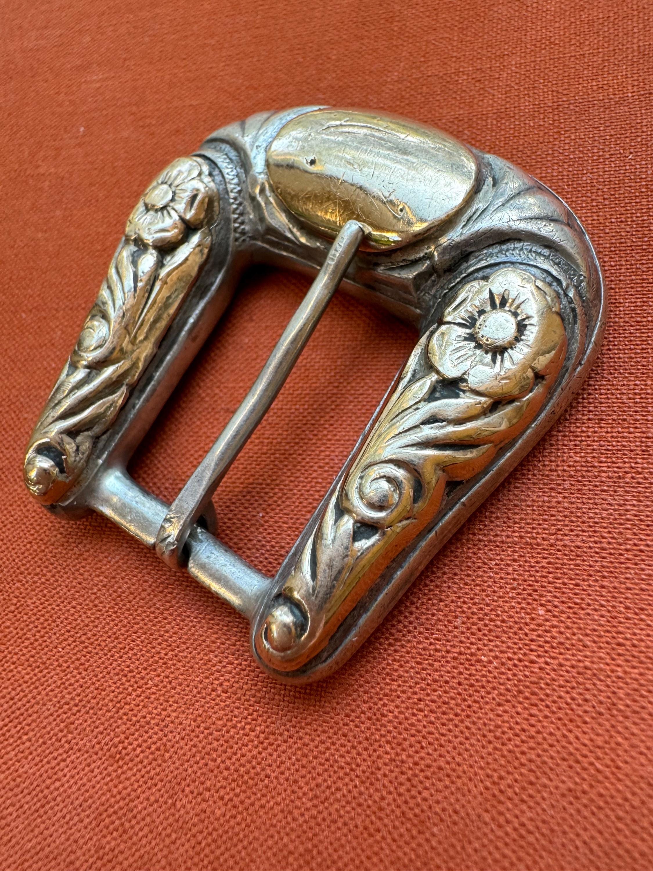 ヴィンテージ ウエスタン スターリングシルバー .925 & 10K ゴールド