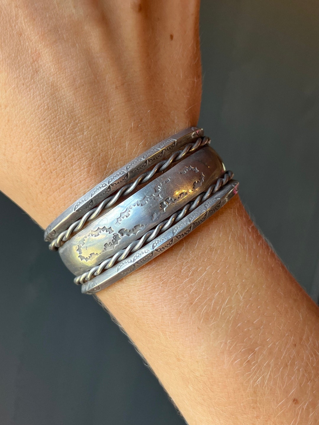 【オンラインショップ】 Navajo American Native Vintage Sterling Triangle Silver アクセサリー
