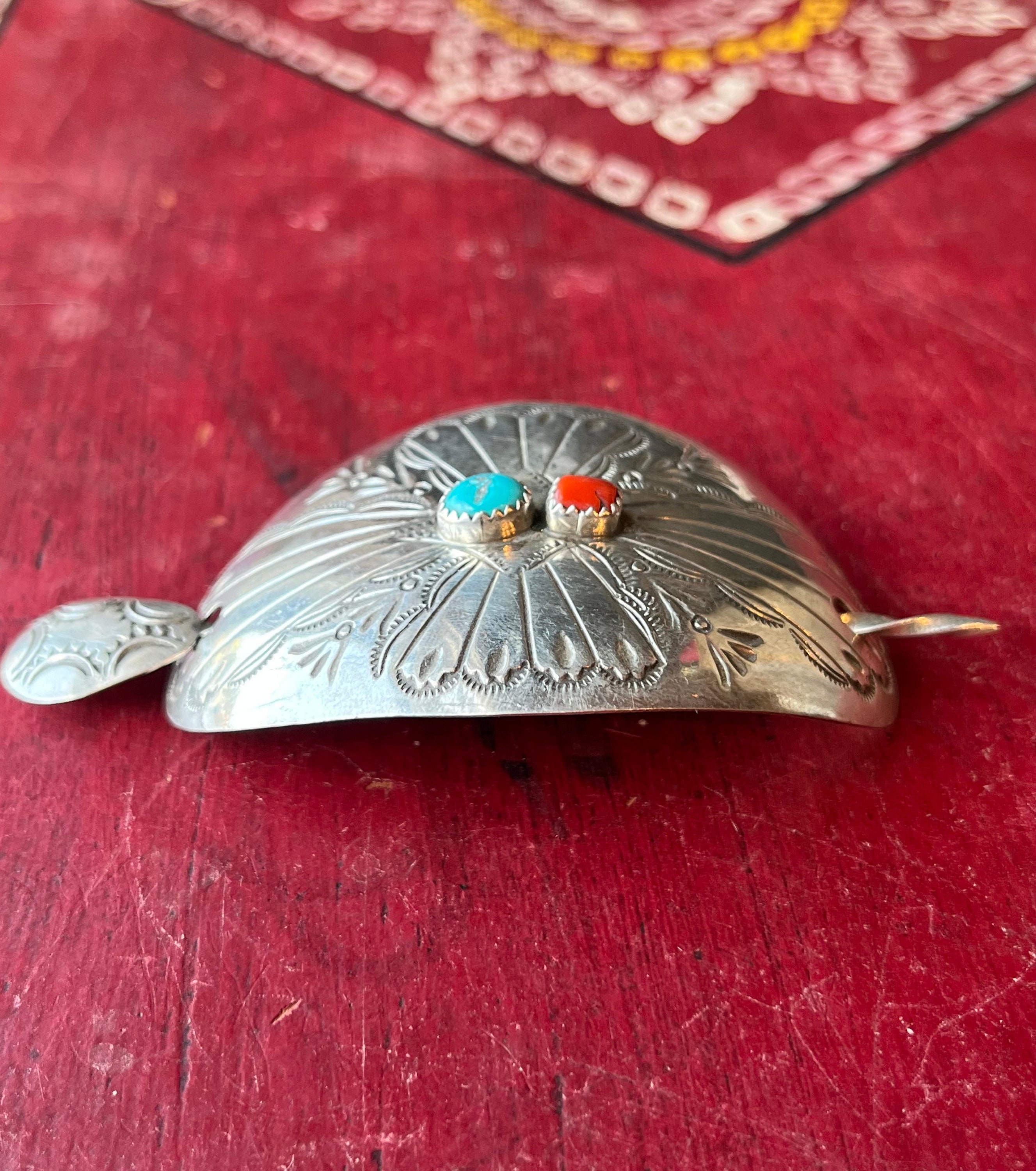 Vintage Native American Navajo Sterling Silver Turquoise  display picture 1