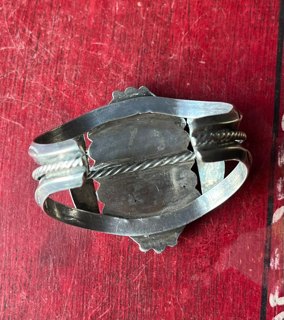 Rare Red Rock!! Vintage Native American Navajo Petrified Wood Sterling Silver Bracelet Rare Red Rock!! Vintage Native American Navajo Petrified Wood Sterling Silver Bracelet
