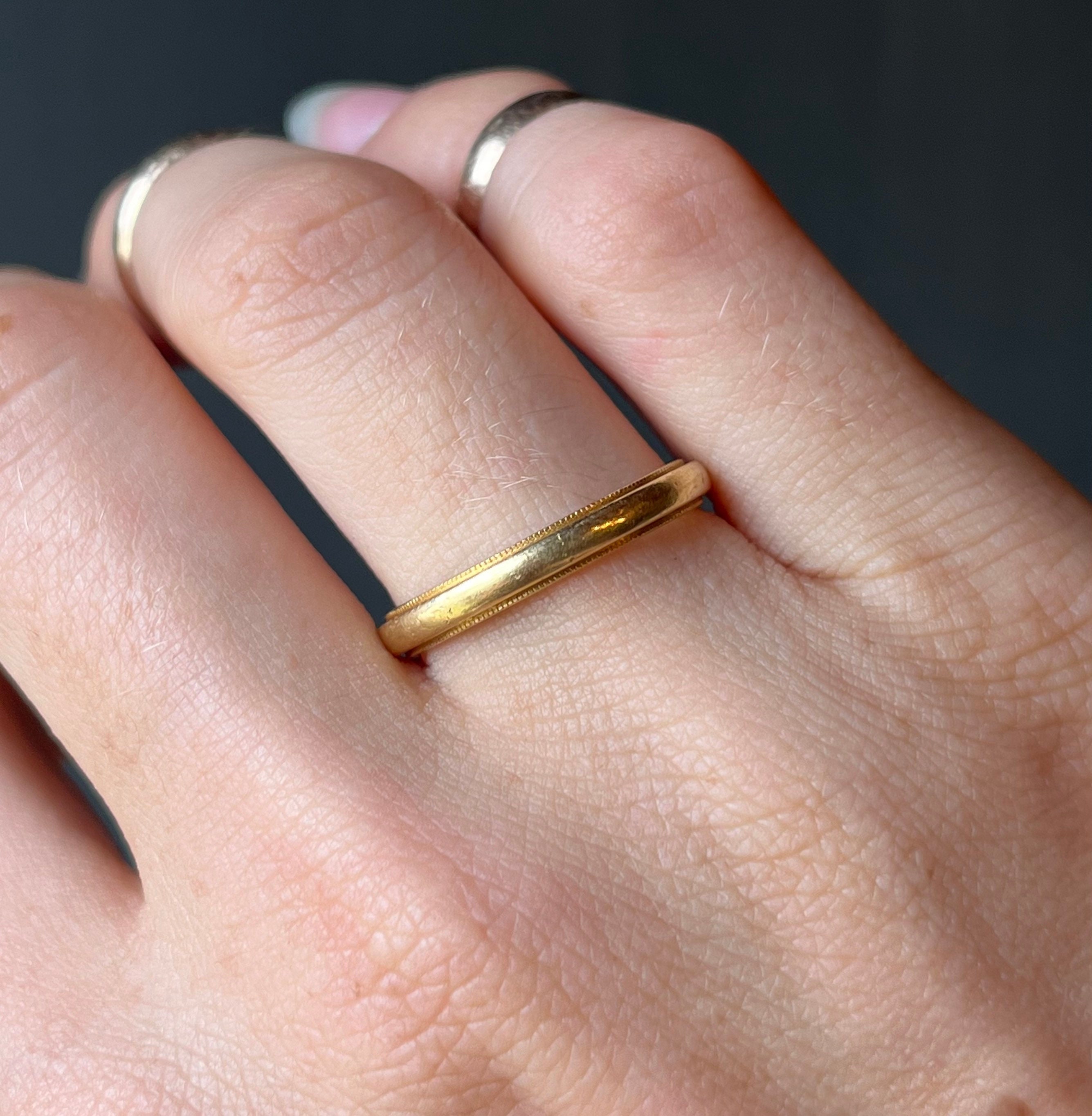 Sz 9 ~ Vintage Tiffany & Co 18K Yellow Gold Wedding Ring Band - Etsy