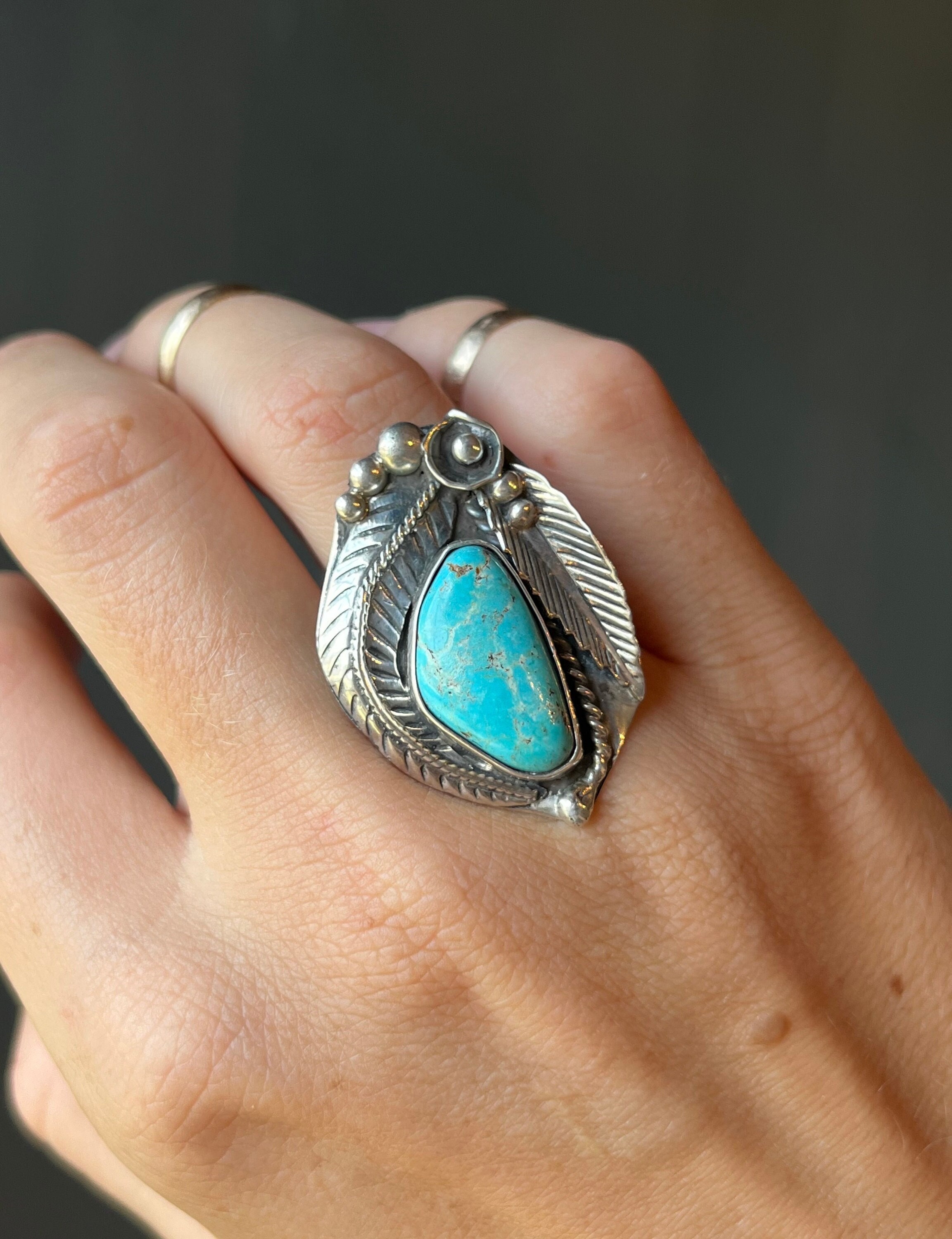 vintage navajo ring 18.5号 vintage-navajo-sterling-silver
