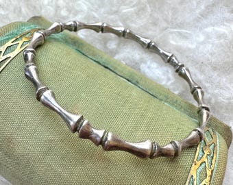 アクセサリー Sterling Silver Bamboo Bangle Vintage Vintage Sterling Silver brushed finish BAMBOO design Ladies bangle