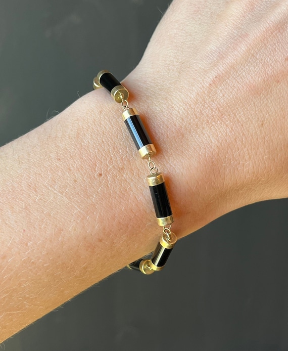 Powerful Protection Onyx Yellow Gold Bracelet – YOUR SOUL PURPOSE