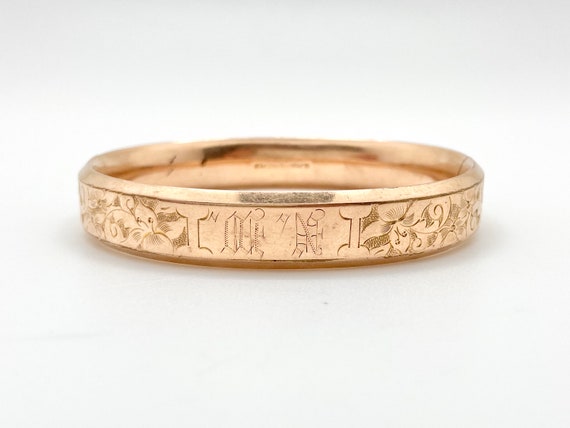 victorian gold filled bangle bracelet
