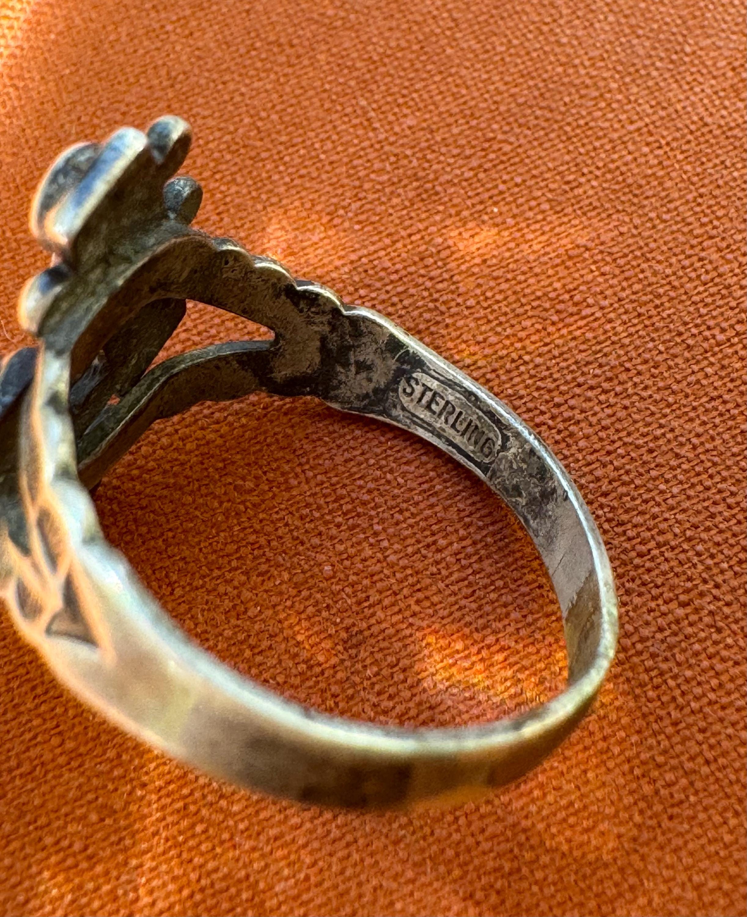 Buy Sz 7.5 ~ Vintage Fred Harvey Era Sterling Silver & Turquoise