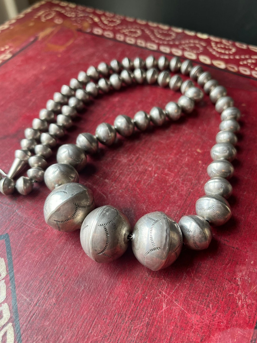 Vintage Native American Sterling Silver Navajo Pearl Wedding