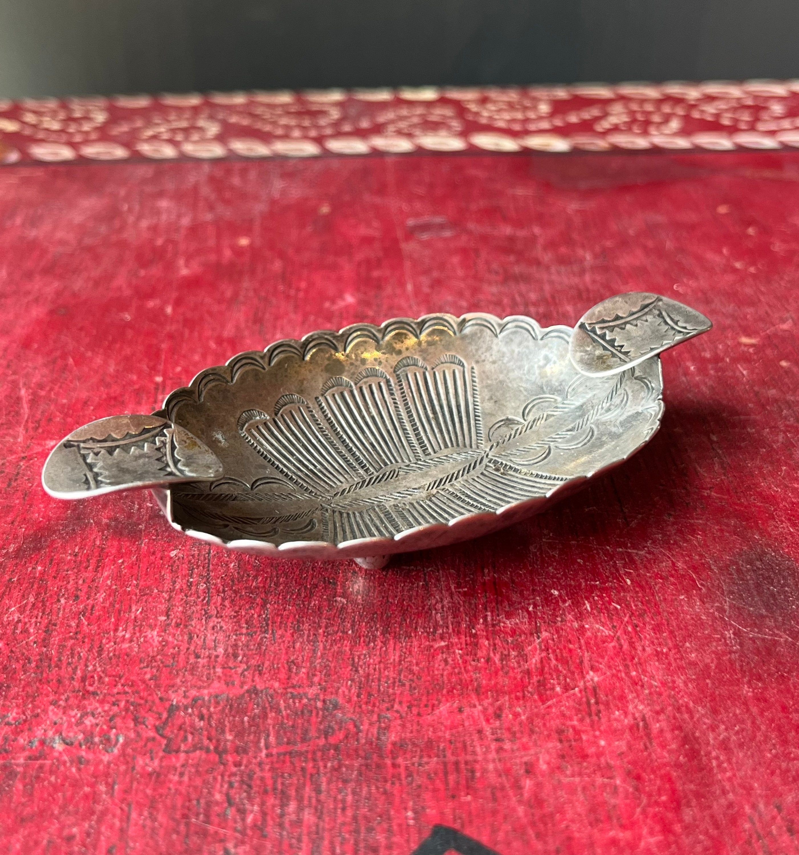ネイティブ　インディアン　灰皿 Vintage Mid 1900's Southwestern Native American Sterling Silver