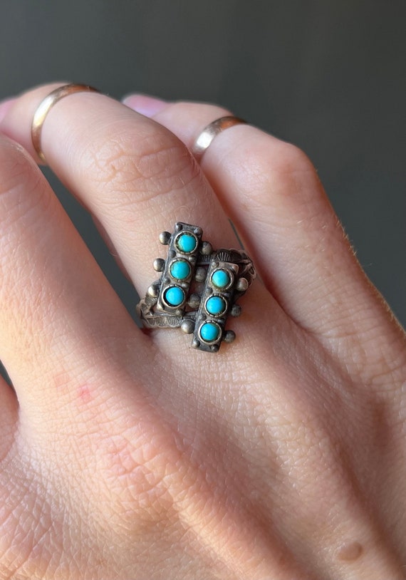 Buy Sz 7.5 ~ Vintage Fred Harvey Era Sterling Silver & Turquoise