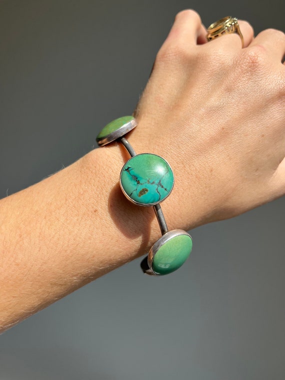 Turquoise Vintage Sterling Silver Bangle Vintage Southwestern