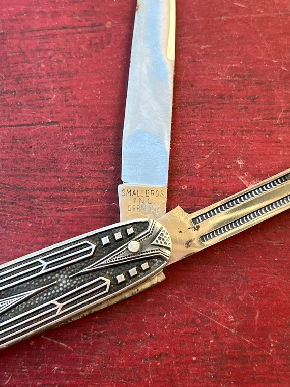 Antique German Small Bro's Sterling Silver Stanhope Pocket Knife