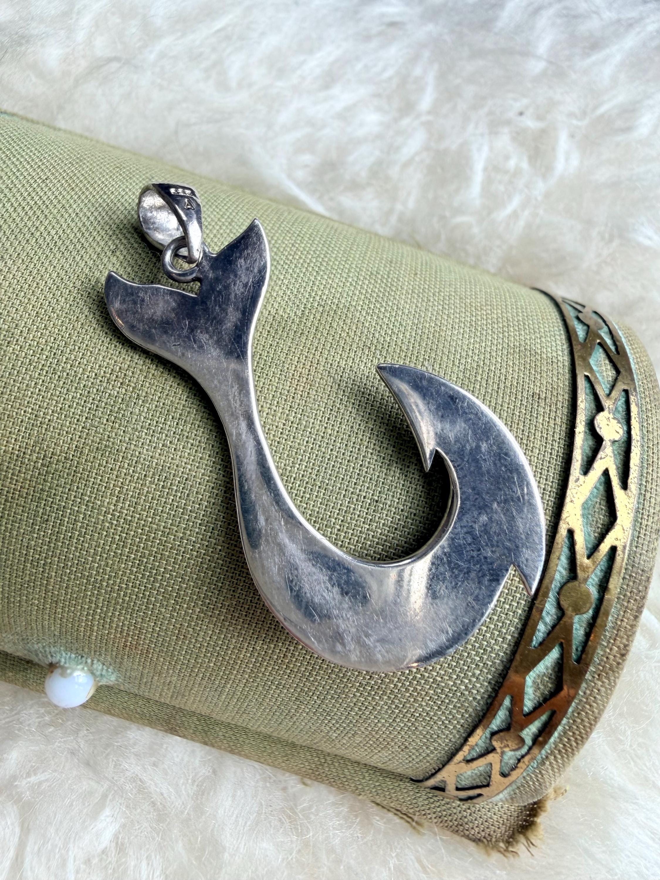 Vintage Hawaiian Sterling Silver .925 Fishing Hook Pendant - Etsy