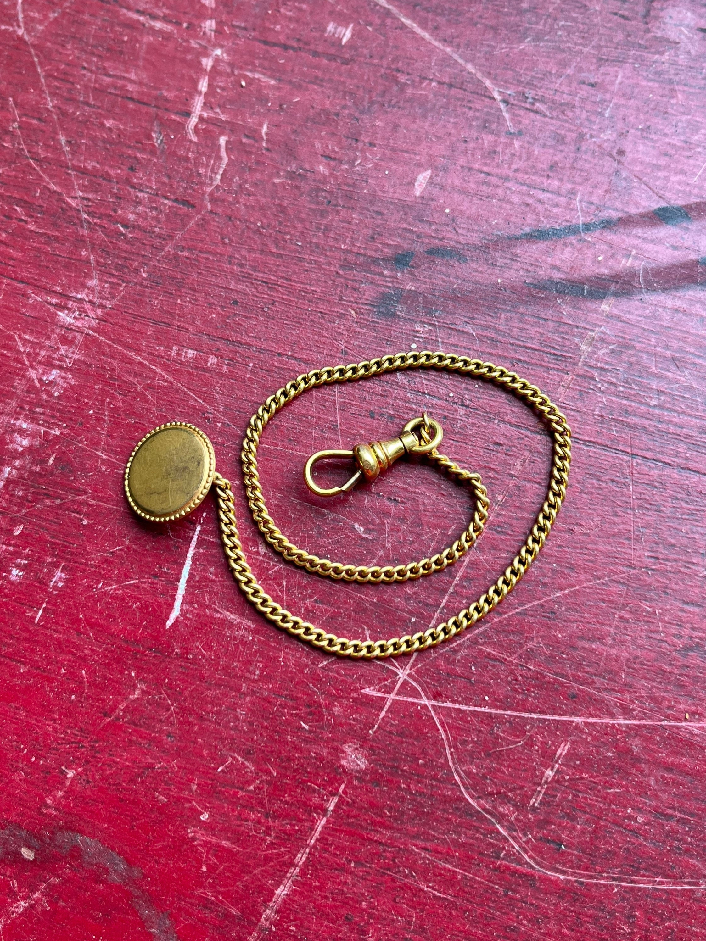 Vintage 12K Gold Filled Pocket Watch Chain Etsy