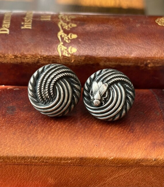 Antique Japanese Silver & Gold Fly Cufflinks
