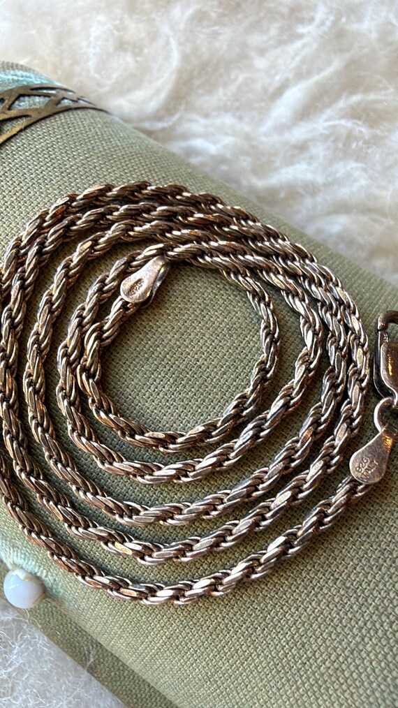 Vintage Italian Gold Washed Sterling Silver .925 Link-chain