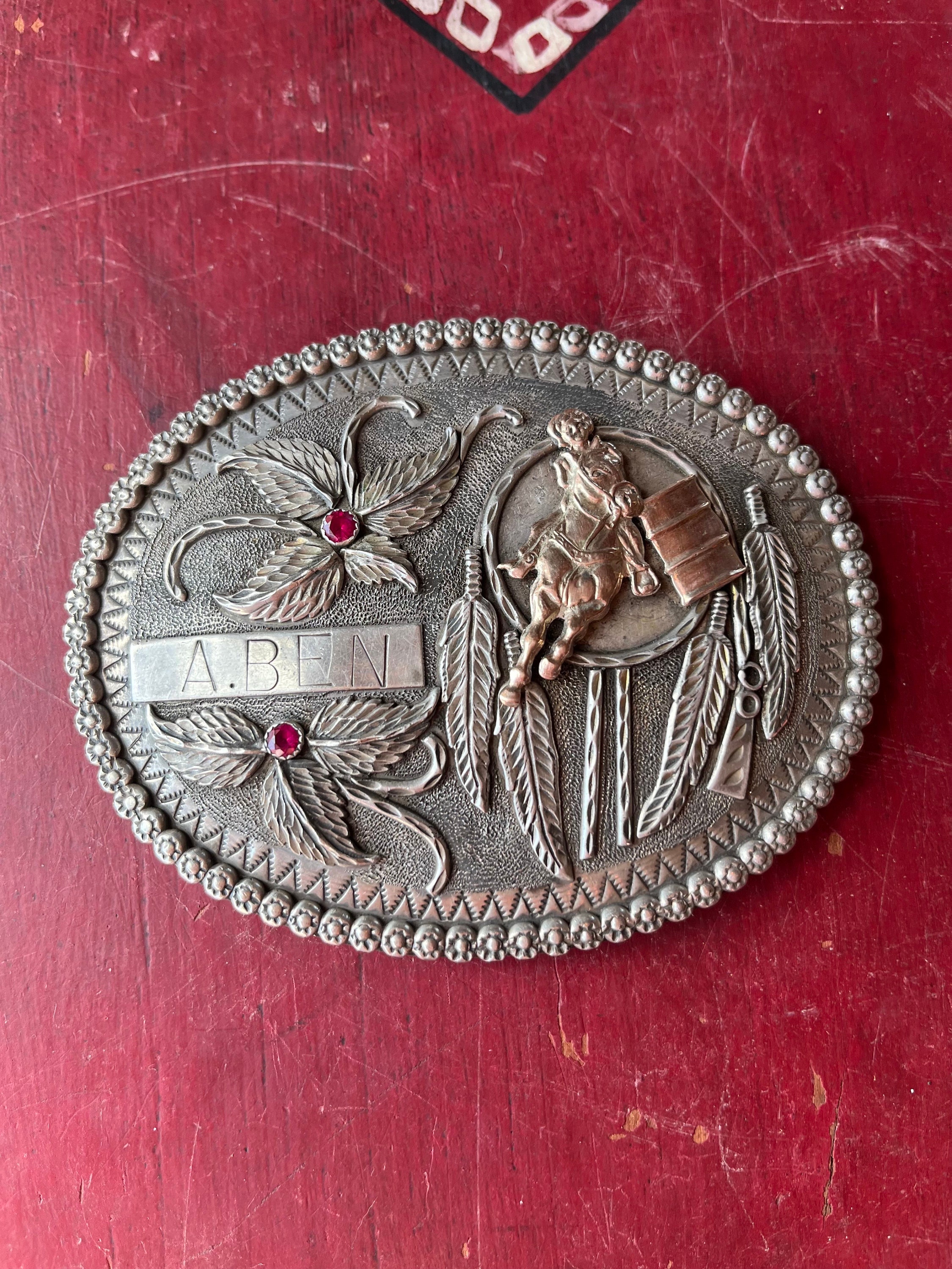 Vintage 1960 Sterling Silver Pigeon Racing Belt Buckle 3 Day Winner Rountree 48\