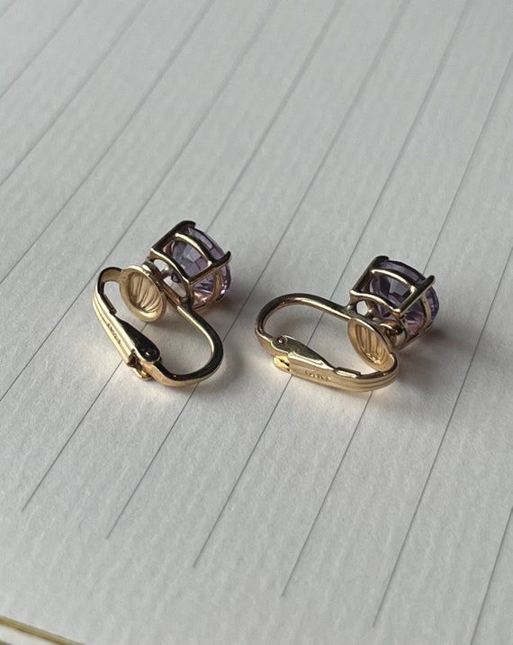 Vintage 14K Yellow Gold & Mexican Alexandrite Cli… - image 3