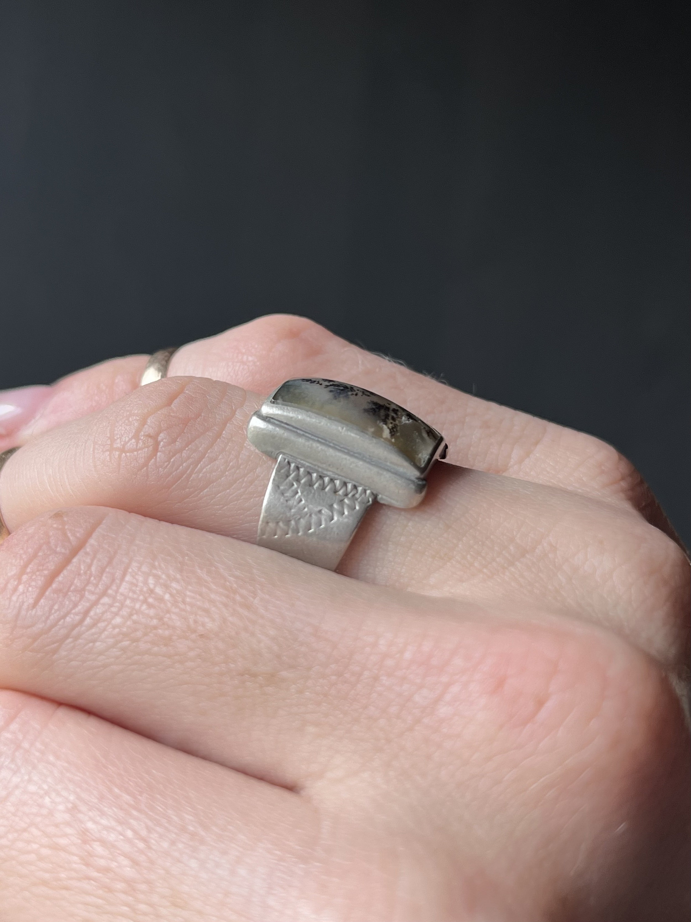 ズニ族AndreLonjosee作 Woodstock Silver Ring s-l1200.jpg