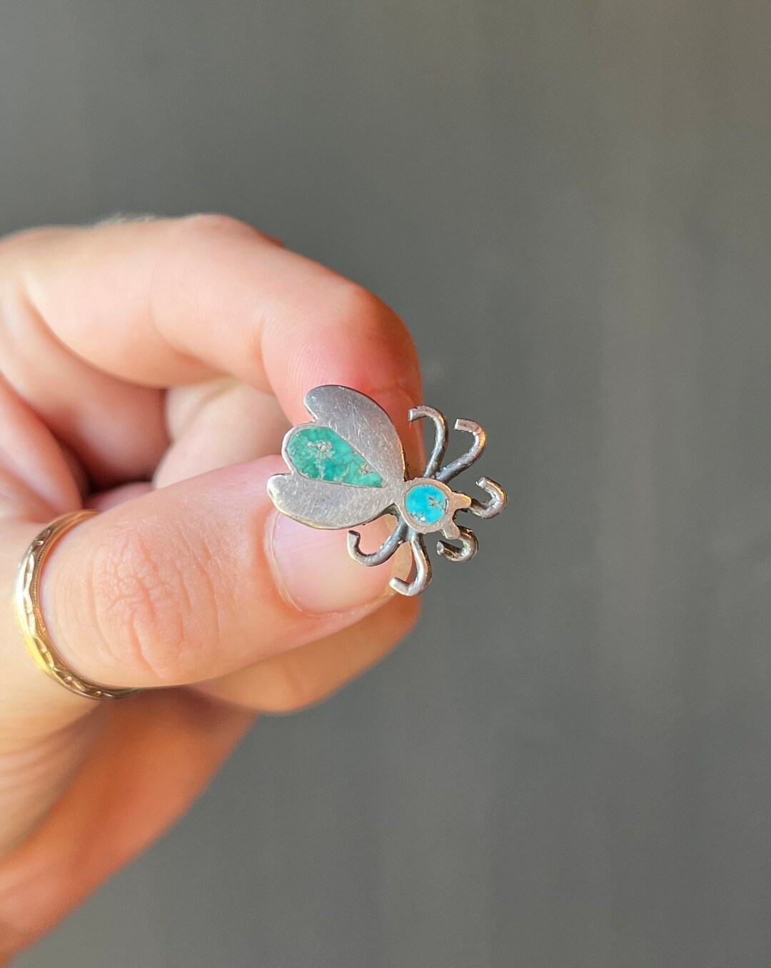 Vintage Fred Harvey Era Native American Sterling Silver & Turquoise ...
