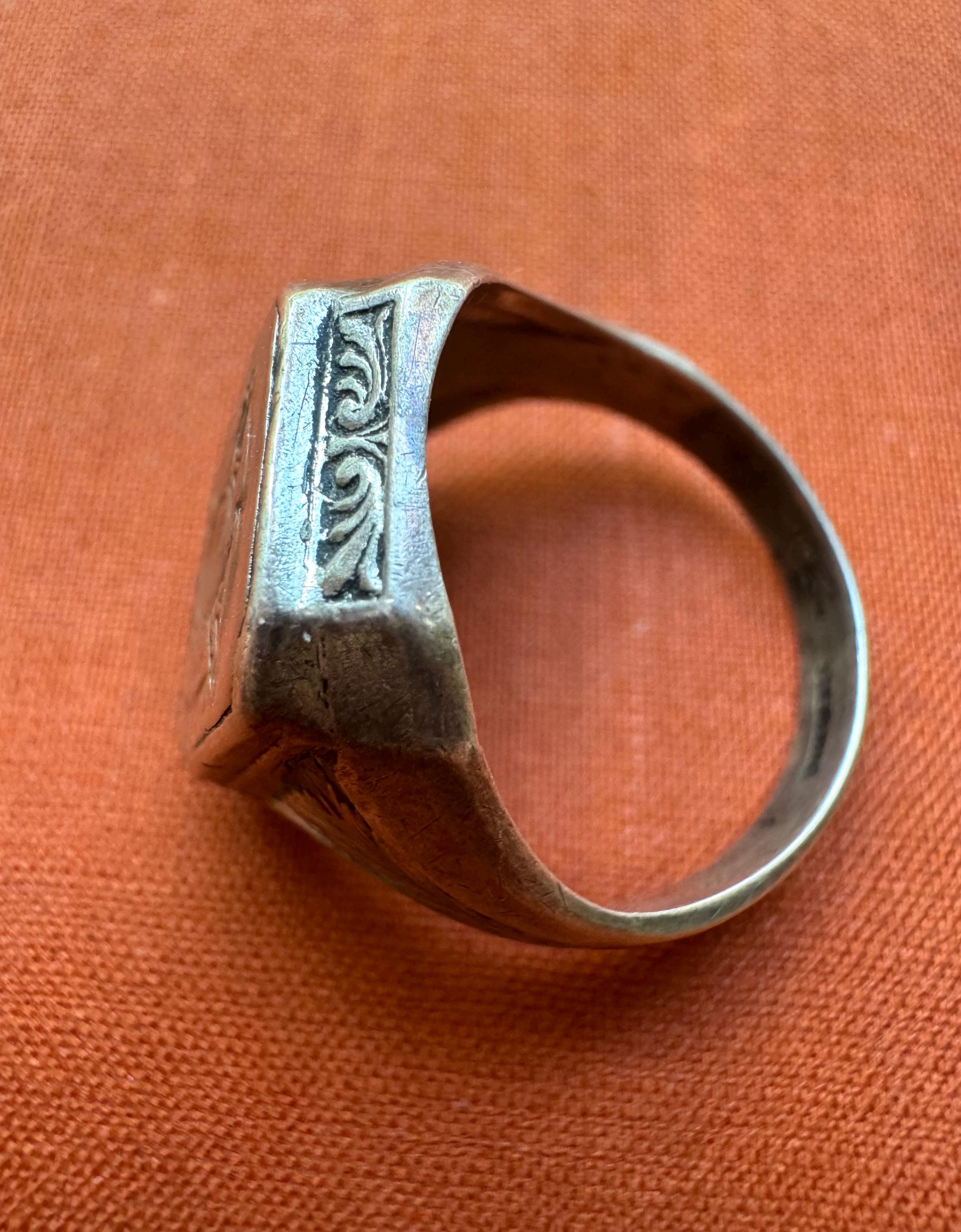 SILVER925 WIDE ENGRAVING RING/シルバー/リング Sz 9.5 ~ Vintage 1946 Sterling Silver .925 Ring - Etsy