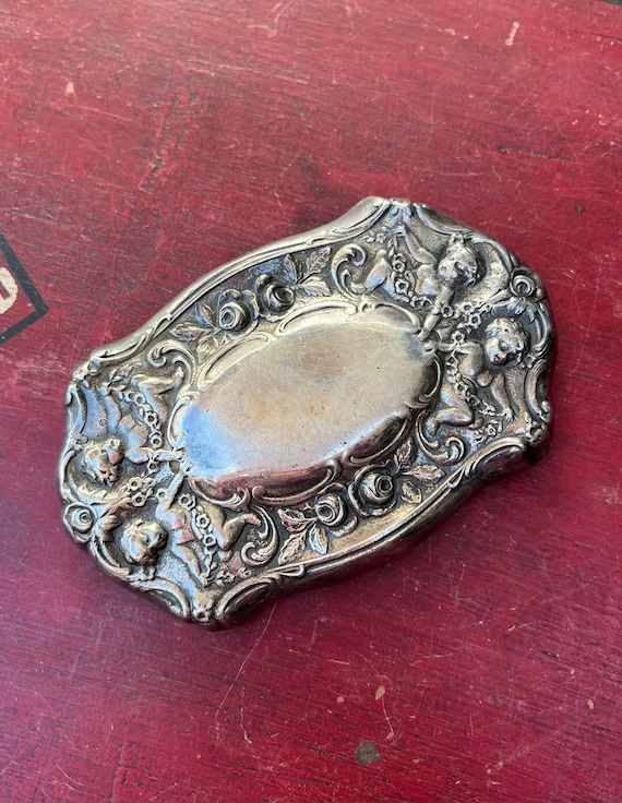 Vintage Victorian Style Sterling Silver Victorian Style Belt Buckle