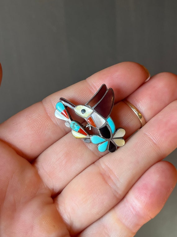 Sweet Vintage Native American Zuni Coral Sterling Silver Butterfly Stick Pin Sweet Vintage Native American Zuni Coral Sterling Silver Butterfly Stick Pin