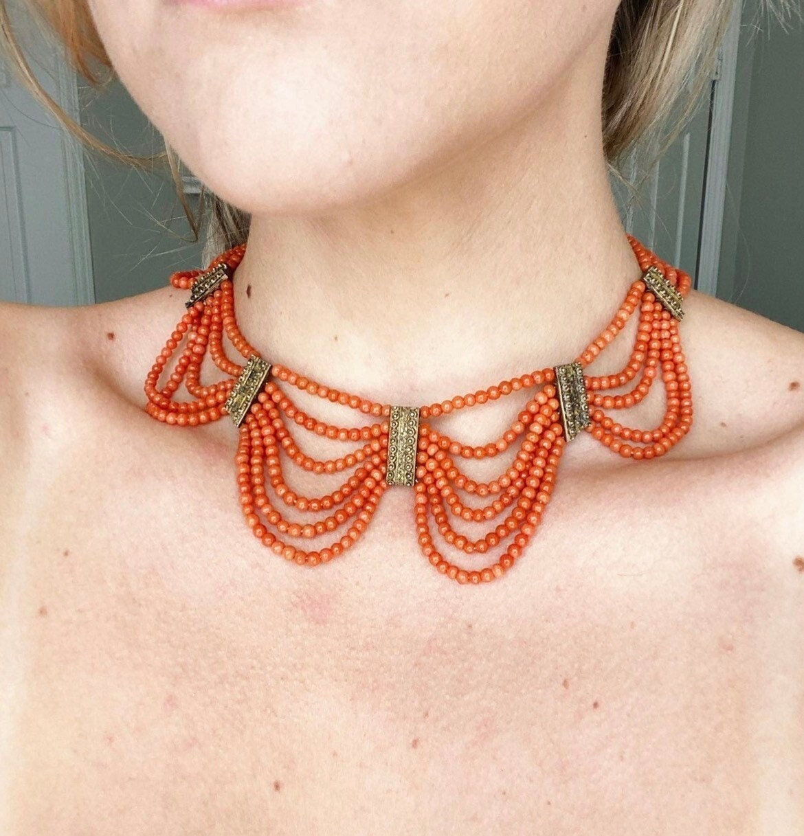 Mediterranean shop coral jewelry