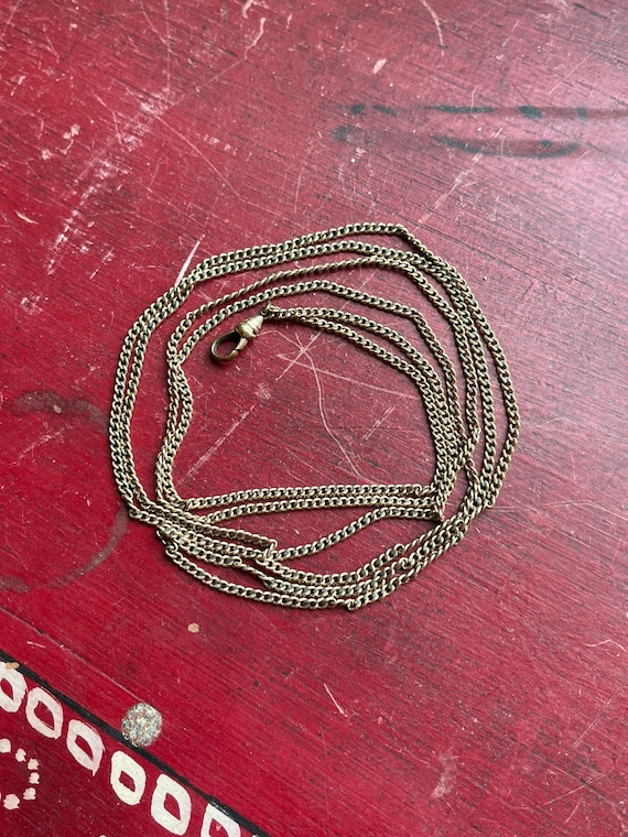 Antique 48 Inch Gold Filled Pocket Watch Chain Gem