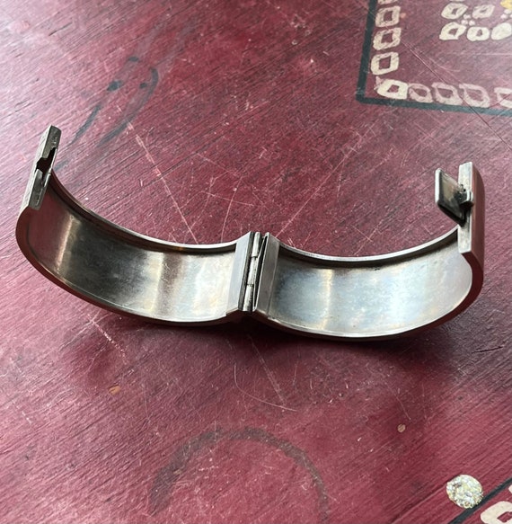 Antique Victorian Solid Silver Etched Floral Hing… - image 3