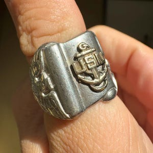 Vintage Us Navy Ring - Etsy