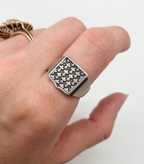 Size 9.25 ~ Vintage Sterling Silver Cross Mens Ring # - Etsy