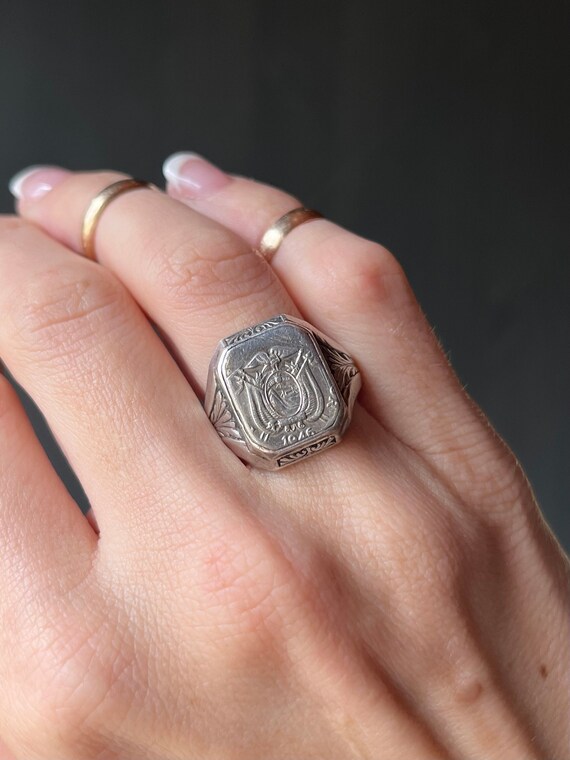 Sz 9.5 ~ Vintage 1946 Sterling Silver .925 Ring - Etsy