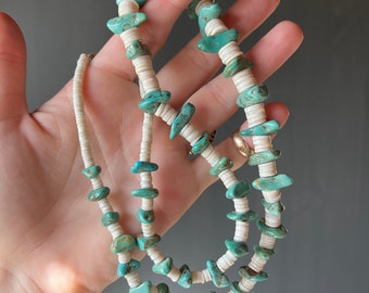 ヴィンテージ ネイティブアメリカン ターコイズナゲット＆ホワイトヘイ