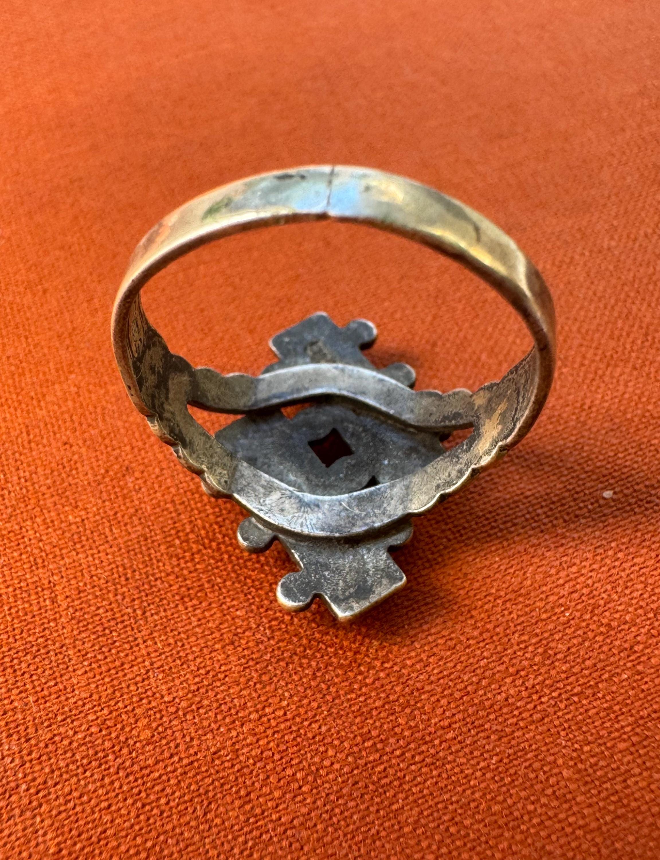 Buy Sz 7.5 ~ Vintage Fred Harvey Era Sterling Silver & Turquoise