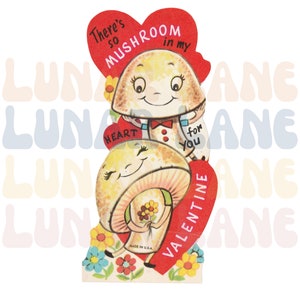 Digital Image | Vintage Valentine | So Mushroom In My Heart
