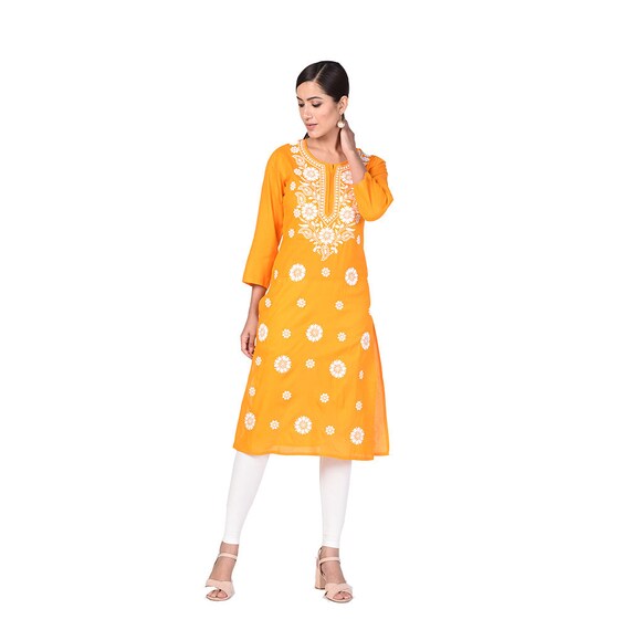 yellow kurti top
