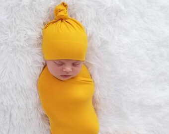 mustard yellow swaddle