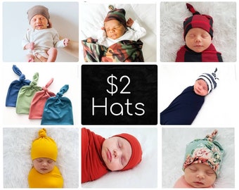 Mystery grab bag top knot hats, boy, girl, gender neutral, hat, beanie, baby, infant, newborn, baby shower, gift, cute, soft, stretchy, cap