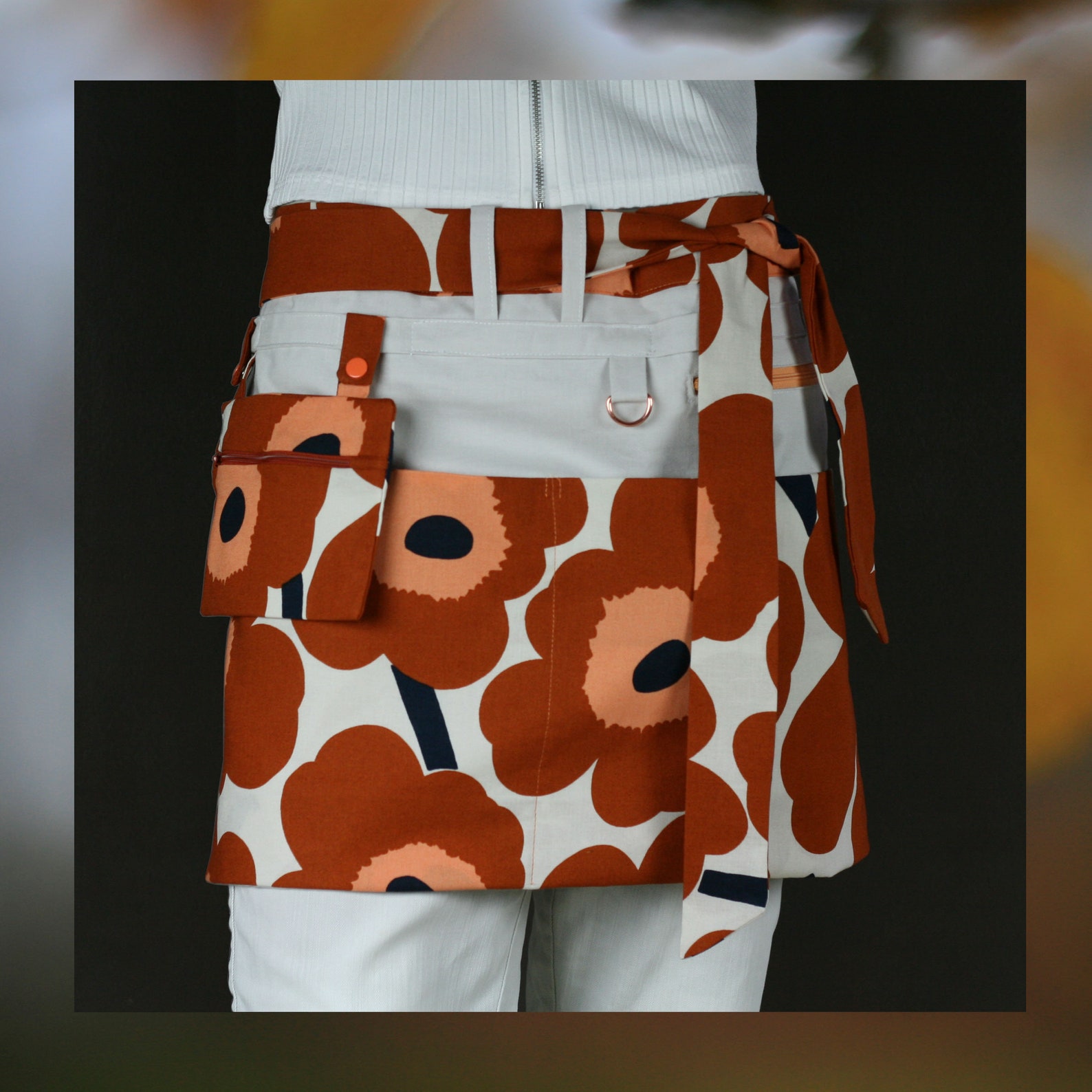 Waist apron PDF sewing pattern utility apron gathering Etsy