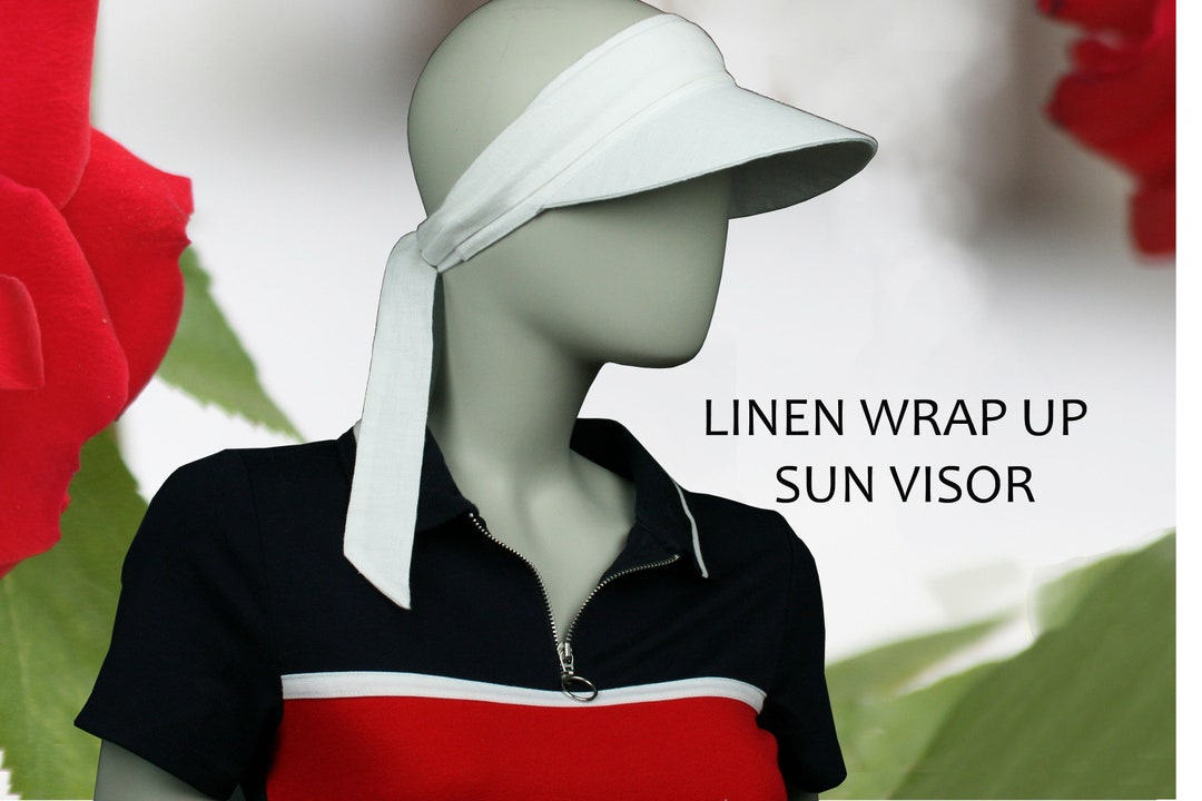 Linen Sun Visor Pdf Sewing Pattern, Wrap Visor, Tie up Visor, Sun Visor