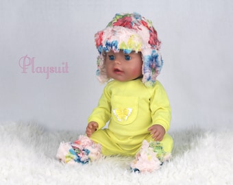 Playsuit, PDF sewing pattern, baby doll 44cm (17 1/3"), downloadable