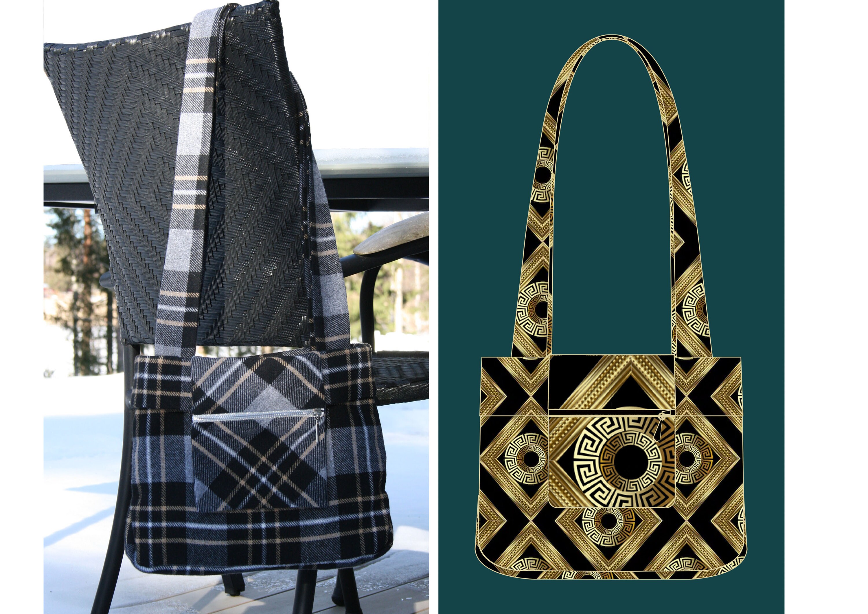 Shoulder Bag PDF sewing pattern downloadable Etsy